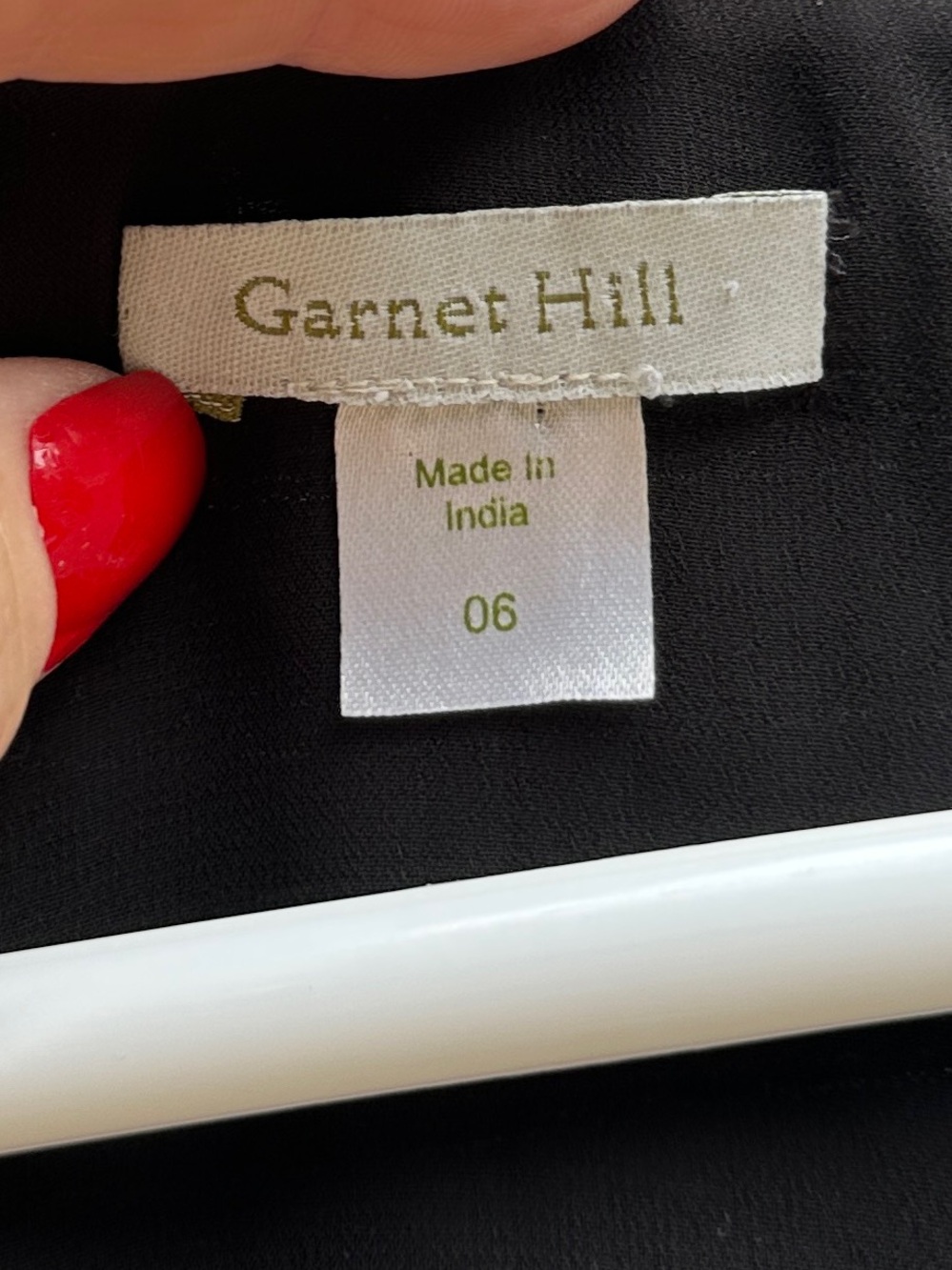 Garnet Hill 100% Silk Black Faux Wrap Dress Women’s 6 Lined - Picture 2 of 4